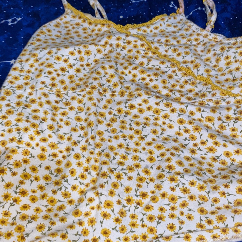Floral Yellow and White Camisole